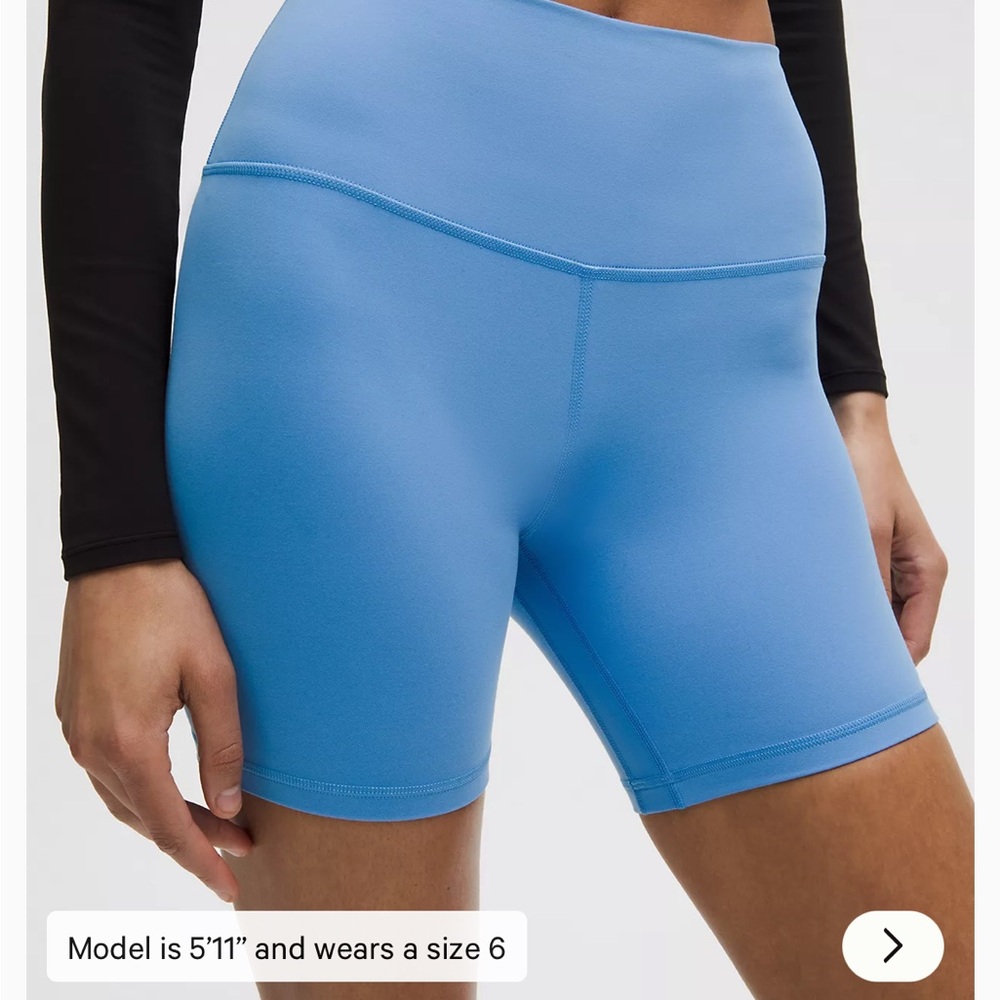 Lululemon Pool Blue 6” Align Shorts / Size 6